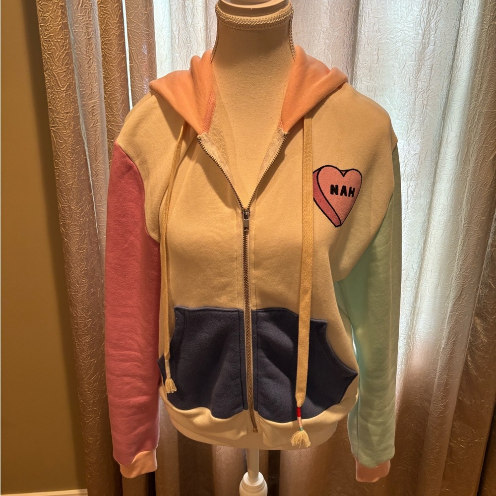 WildFox zippered hoodie with Heart Patch